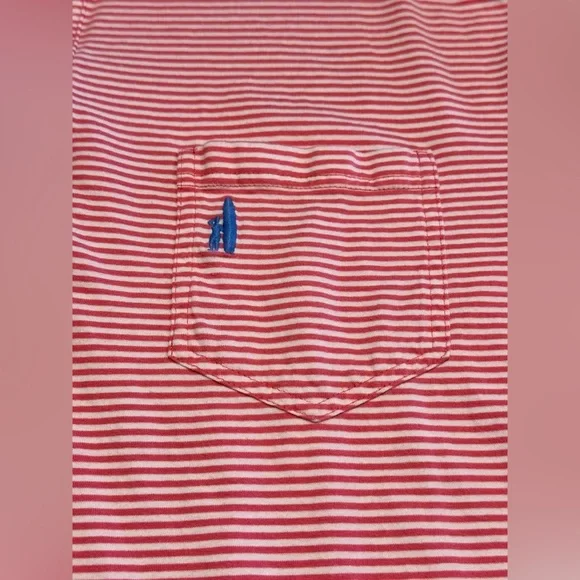 Johnnie O West Coast Prep
Men's Polo Shirt Size Large Pink/White Stripe Golf - Picture 3 of 7
